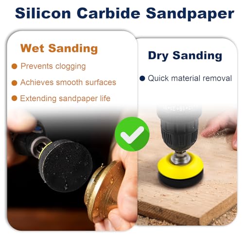 189 PCS 2 Inch Wet Dry Sanding Discs 60-10000 Grit Hook and Loop Sandpaper | Drill Sanding Attachment Polishing Kit Headlight Restoration Kit with Rotary Tools for Auto Metal Glass Resin Wood Jewelry - color: 2 Inch Sanding Discs with Polishing Pads