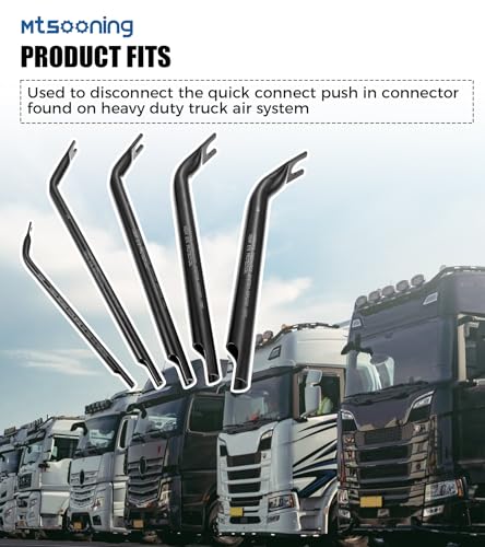 Fuel Line Disconnect Tool,5 Pcs 42400 Double Ended Air Line Disconnect Tool Set for Heavy Duty Big Rig Truck Brake