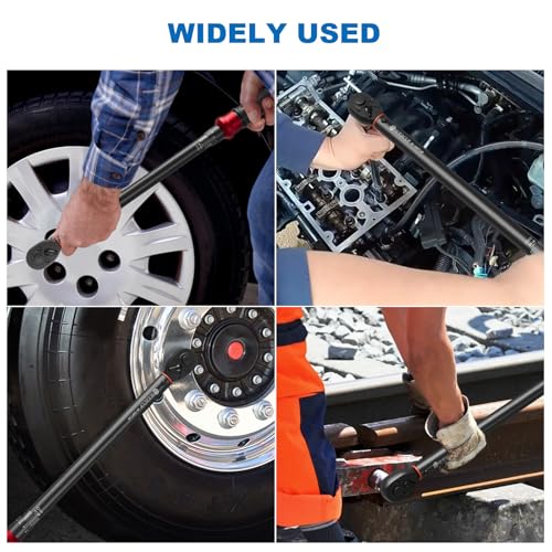 SUERCUP Torque Wrench 1/2-Inch Drive, 40-320Ft.Lb, for Motorcycle & Auto | 4.2-433.6Nm, 72-T Dual-Direction, ±3% Accuracy, Click Alert, for Car Lug Nuts, Engine, Suspension, Moto & Machinery Bolt - size: 1/2" 40-320FT.LB/54.2-433.6N.m