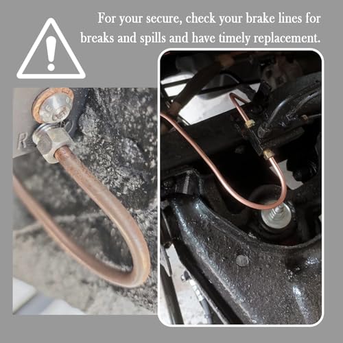 25Ft 1/4 and 3/16 Brake Line Kit with Includes 32 Inverted Flare Brake Line Fittings and Double & Single Brake Line Flaring Tool Kit,Copper Coated Brake Line Repair Kit