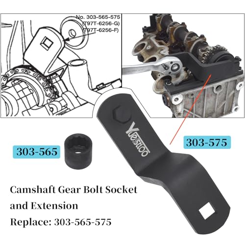 Camshaft Timing Tool Kit Compatible with Ford Land Rover Explorer | Compatible with Mustang Ranger Mercury Mountaineer L3 Mazda 4.0L V6 4015CC SOHC V6, with Carrying Case & Gloves