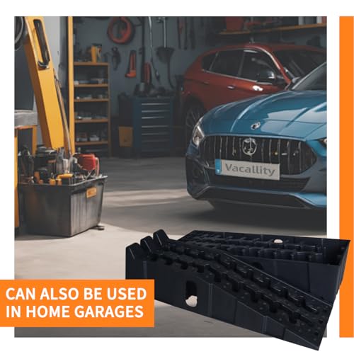 Car Ramps for Oil Changes Lift 6.7'', Vehicle Maintenance Portable Anti-Slip Ramp for Truck Garage RV Trailer Tire Change