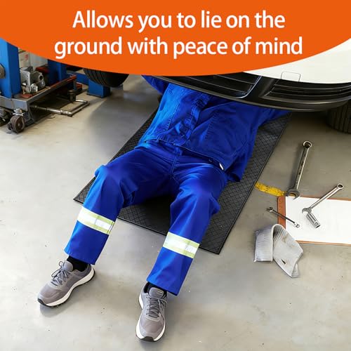 60x28 Inch Foldable Rolling Creeper Mat - Portable Under Car Repair Pad with Storage Bag, Low Clearance Auto Repair Ground Work Tool