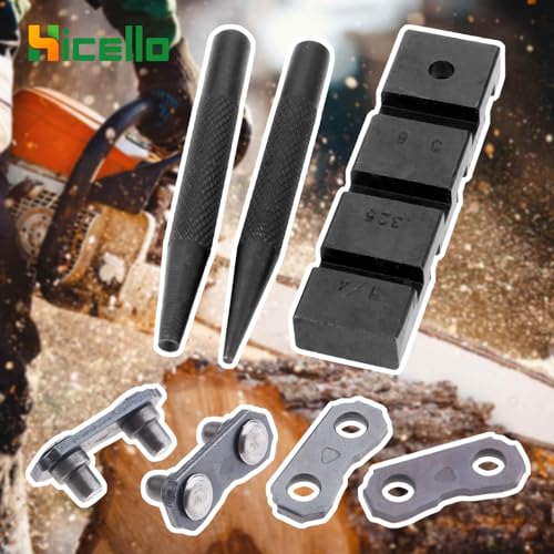 3PCS Pocket Chainsaw Breaker Chain Saw Repairing Mending Tool Set with 10 Sets 0.325'' Chainsaw Chain Joiner Link Repair Preset Straps Joining 325 058 Chain Chainsaw Breaker Joiner Mending Kit