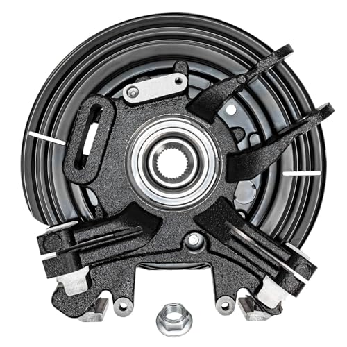 Detroit Axle - 4pc Steering Knuckles Kit for 02-05 Ford Explorer Mercury Mountaineer, 2 Rear Steering Knuckles & Wheel Bearing Hubs 2 Front Wheel Bearing and Hubs 2002 2003 2004 2005 Replacement - size: 4UW47703/Kit