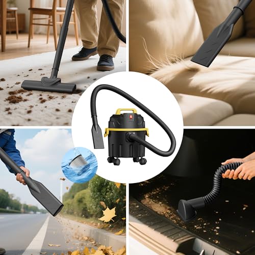 Wet & Dry Shop Vacuum Cleaner with Blower, 15L / 4 Gallon Portable Shop Vac, 800W for Home, Garage, Car, Pet Hair & Workshop, with Multiple Nozzles and Attachments