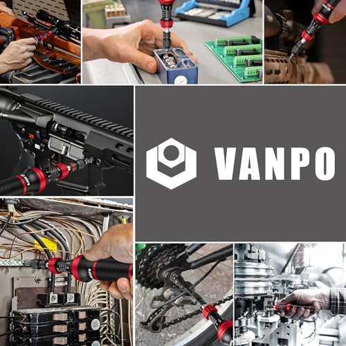 VANPO Torque Screwdriver Set 10-80 In-lb, 99-Piece Torque Driver Kit | with T-Bar & 1/4" Quick-Change Adapter, Precision Adjustable for Scope Mounting, Electronics Repair, Bicycle Maintenance - size: 10-80 inlb