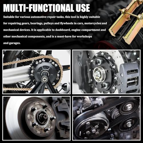 4 Inch 2 Jaw Gear Puller, Two Claw Puller Bearing Removal Tool, Adjustable Carbon Steel Gear Bearing Flywheel Removal, Heavy Duty Automotive Two Grabs Puller for Auto Mechanic Maintenance