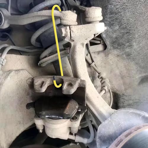 Stacool 2PCS Brake Caliper Hangers,Brake Caliper Tool/Brake Caliper Compression Tool for Changing Brake Pads,Braking,Universal Automotive Tools Brake Caliper Hooks with Rubber Caps (2, Yellow) - color: Yellow