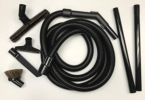 Maresh Products Compatible Replacement for Some Shop Vac & Ridgid Style Vacuum Cleaners Commercial Grade Hose with Tool Set, Has 2 1/4" Machine End Coupling & Uses the Standard 1 1/4" Hose Attachments - size: 7 Piece Set with 12' Hose