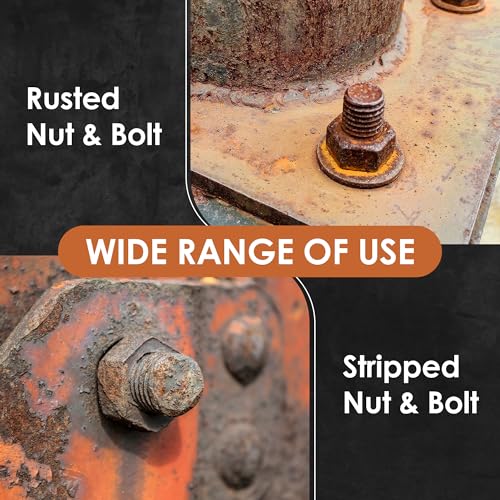 5-Piece Heavy Duty Bolt Extractor Set, 1/2" Drive Impact Lug Nut Remover Tool | Large size 19-25mm for removing stripped, damaged, rusted nuts, bolts, and studs - size: 5-Piece Heavy Duty Remover