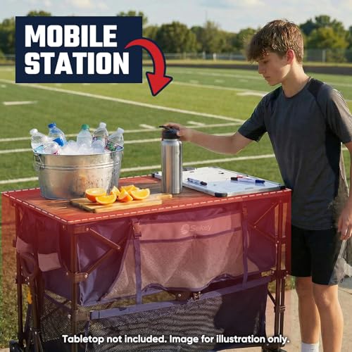 Sekey 500LBS Heavy Duty Double Decker Wagon with Extender, 400L Large Capacity Collapsible Garden Cart Fits 10x10 Canopy, All-Terrain Big Wheels with Brakes, Foldable Utility Wagon for Sports, Camping - color: Navy Blue