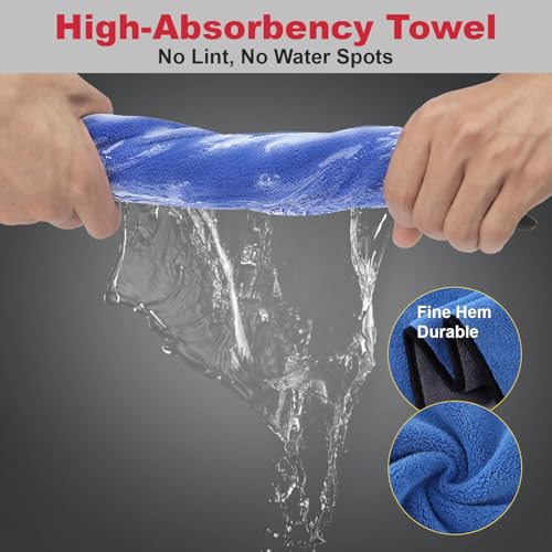 4PCS Wheel Detailing Kit Metal-Free Dual Hardness Towel Care Gift | Scratch-safe metal-free rim brush, dual tire brushes, lint towel, compact portable, brake dust cleaner, DIY & shop gift - color: 4