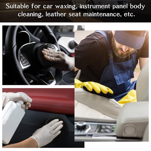 Tanlade 50 Pcs Car Detailing Microfiber Applicator Pad Wax Applicator Wash Microfiber Pads, 5 Inch Diameter (Black) - color: Black