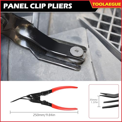 TOOLEAGUE 8Pcs Fuel Line Disconnect Pliers Set,Hose Pipe Clamp Clip | Fuel Filter Caliper,Panel Clip/Spring Clamp/Hose Removal/Relay Puller/Plier,30 Degree Push Pin/Car Trim Removal Tool for Auto
