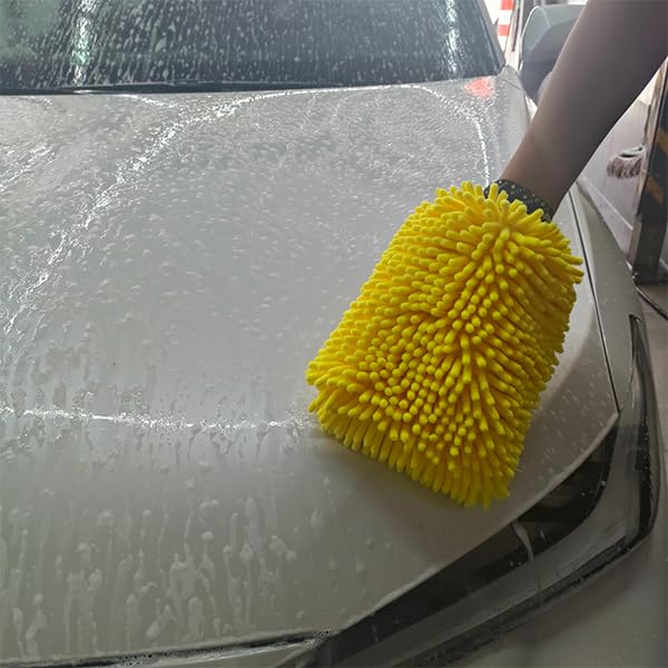 Microfiber Car Wash Mitt Scratch Free Reusable Car Washing Mitts(2)