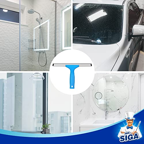 MR.SIGA Professional Window Cleaning Combo - Squeegee & Microfiber Window Scrubber, 10" - size: 10-inch