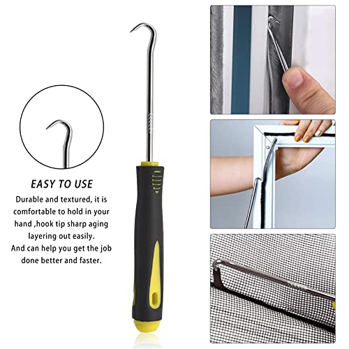 BAYTORY 3Pcs Screen Rolling Tool Kit for Installing Door Mesh Screens Window | Window Screen Spline Roller Tool with Wooden Handle and Nylon Bearing Wheels - style: Nylon