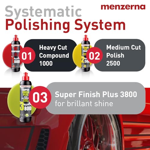 menzerna “Super Finish Plus 3800” Car Polishing I Deep Gloss Polish for a Perfect Mirror-Like Finish I Polishing Compound for Micro Scratches & Holograms on Cars & SUVs I Silicone Free I 8 fl oz. - color: 8oz.