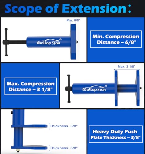 Multi Piston Brake Caliper Compression Tool Brake Caliper Press Tool Heavy Duty Brake Pad Spreader Tool, Patented