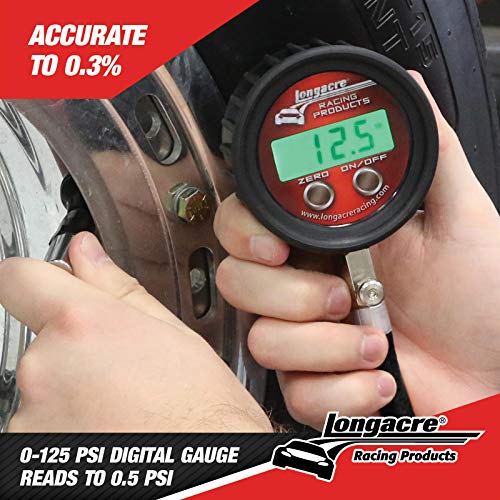 Longacre 52-53028 Pro Digital Tire Pressure Gauge 0-125 psi - size: 125 psi