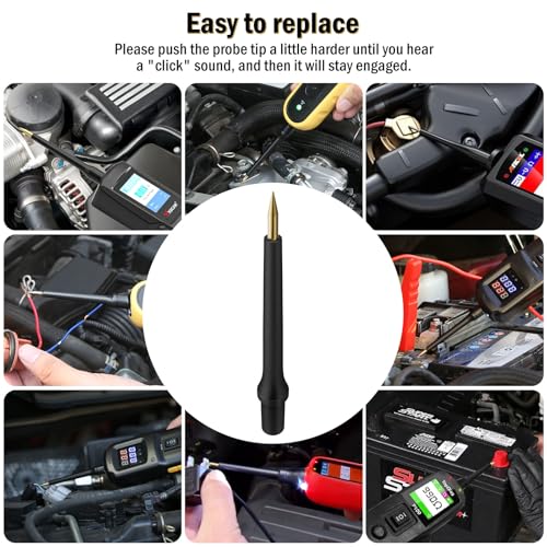 2PCS Probe Tip 4Mm Banana Jack 3 Probe Accessories for Power Circuit Probe Kit - Probe Caps for VXSCAN PT1000 Automotive Circuit Tester Electrical System Diagnosis