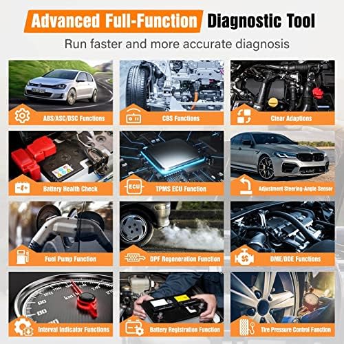 Launch Diagnostic Scanner Tool for BMW, 2024 Enhanced Multi-System OBD2 Scanner, Auto Fault Code Reader with Bi-Directional Control & Battery Registration for BMW After 1996