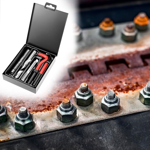 QWORK 12-Piece Stainless Steel M14x1.5 Thread Inserts Kit for Female Thread Repair and Quick Conversion