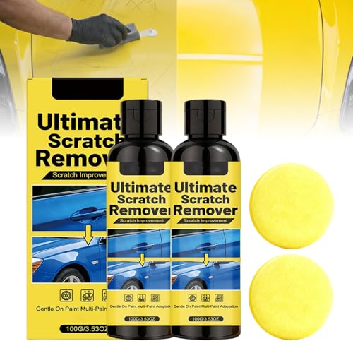 Car Scratch Removal Wax, 2026 New Scratch Remover for Vehicles, Car Paint Scratch Repair Kit for Deep Scratches, Universal Polishing Compound with Sponge (2pcs) - color: 2pcs