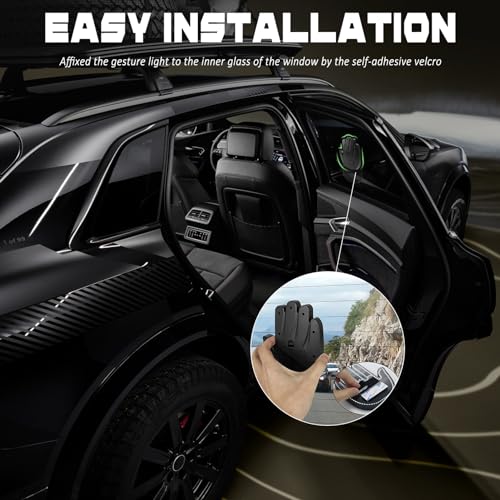 DIBMS Hand Gesture Light with Remote, Red LED Finger Funny Window Sign Light Accessories for Car Truck (Green) - color: Green