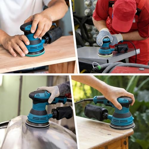 5 Inch 8 Hole Hook and Loop Interface Pads and Sanding Discs | 4PCS Orbital Sander Foam Pads & 30PCS Sandpaper,Soft Density Sponge Cushion Buffer Backing Pad,240 320 400 600 800 1000 Grit - color: 4PC Pads & 30PC Sanding Discs