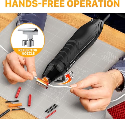 Heat Gun, Uptdae Version 110V 300W Mini Handheld Hot Air Gun with 6.6ft Cable, Portable Heat Gun For Crafting, Embossing, Shrink Wrapping PVC, Drying Paint, Clay, Rubber Stamp | 6.6ft Cable, Portable, For Crafting, Embossing, Shrink Wrapping PVC, Drying P