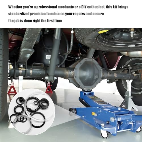 17 PCS Floor Jack Seal Kit, Horizontal 3 Ton Hydraulic Jack Oil Seal O-Rings Complete Repair Tool Set, Universal Jacks Oil Seals Repair Replacement Kit for Car SUV Truck