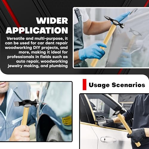 C&T Auto Body Repair Tool Kit,7 Piece,Car Body Repair Tool Kit, Carbon Steel Dolly and Hammer Dent Body Fender Tool Set - size: 7PC