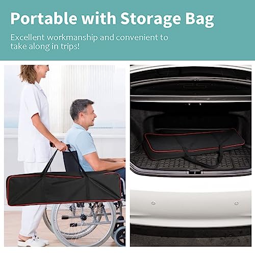 gardhom 1Pair 7FT Adjustable Wheelchair Ramp 84" L x 7.4" W Telescopic Ramps for Wheelchairs 600 lbs Portable Wheelchair Ramps for Steps Home Threshold Doorways Steps Stairs with Carrying Bag - size: 7FT(can be used as 4FT or 7FT)