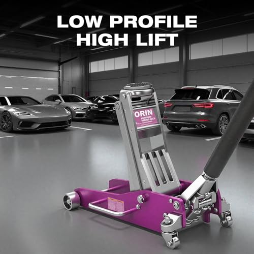 Torin 3 Ton (6,000 lb) All Aluminum Floor Jack with Dual Piston Quick Lift Pump, Pink, Ideal Gift
