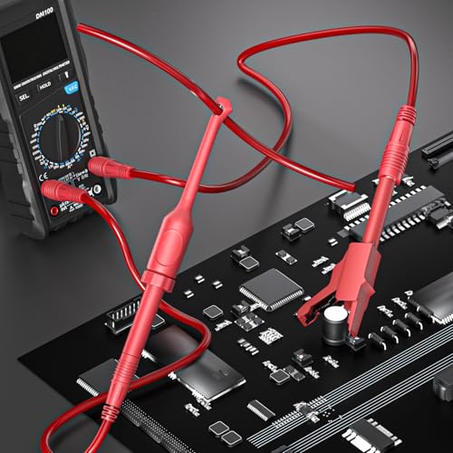 Goupchn 4mm Banana to Banana Plug Test Leads Kit, 15PCS Five Colors | Alligator Clips, Insulation Wire Piercing Probes, For Multimeter, Automotive Diagnostic Testing