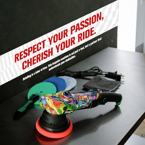 BATOCA P1 Buffer Polisher Kit, 1000W High-Torque Car Buffer - 5-Inch 15mm Long-Throw 6-Speed Dual Action Polisher - Deluxe Set with Custom Bag, 16.4ft Detachable Cord, Anti-Vibration, Pad Care Tools - size: Pro Kit