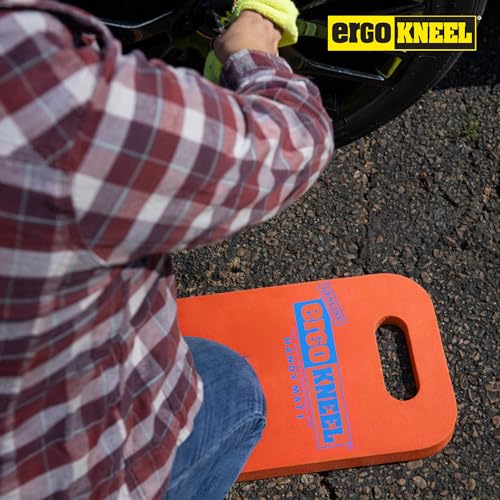 Foam Kneeling Mat, 8" x 16", 1" Thick High-Visibility Pad | Heavy-duty anti-fatigue foam, High-visibility orange, Safety, Aircraft maintenance, Construction, Garden & garage use