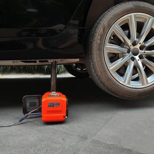 E-HEELP Electric Car Jack Kit 5Ton 12V Hydraulic Car Jack Lift (Lifting Range: 6.1~17.7 inch) with Electric Impact Wrench for SUV MPV Sedan Truck Change Tires Garage Repair