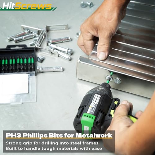 13 Pcs Mixed PH1, PH2, PH3 Magnetic Screwdriver Bits Set – New Anti-Slip Laser Etched Grips, Impact Resistant S2 Steel Phillips Bit Set, Includes Screwdriver Magnetizer and Magnetic Bit Holder - size: 13Pcs, style: MIX