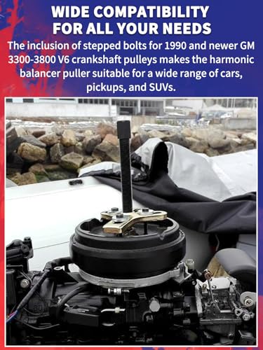 Steering Wheel Puller 13pc Flywheel Puller Crankshaft Pulley Removal Harmonic Balancer Steering Wheel Pulling Set
