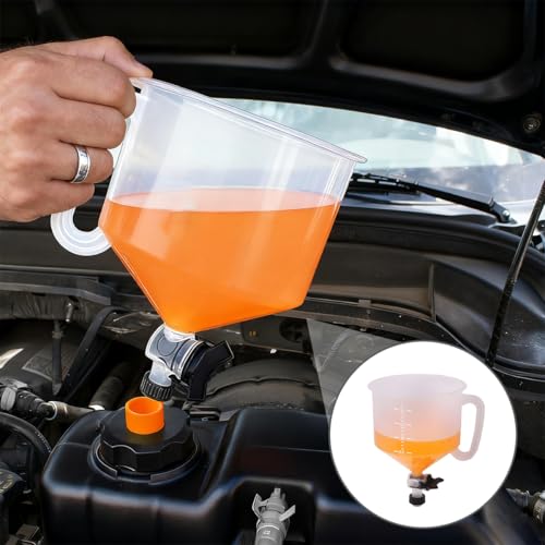 Zpana 15PCS Car Coolant Funnel Kit, No-Spill Vehicle Radiator Filling Funnel Bleeder with Adapters, No-Leak Auto Radiator Burping Filler, Universal for SUV RV Truck (Yellow) - color: Yellow