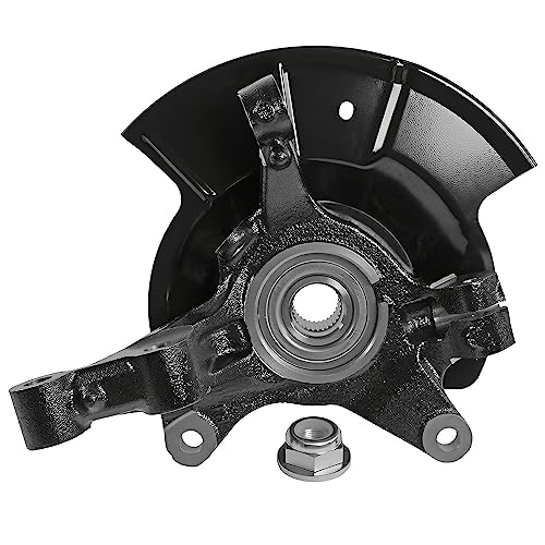 Detroit Axle - FWD Front Steering Knuckles w/Hubs + Rear Wheel Hub Bearings Replacement for 2007 2008 Ford Edge Lincoln MKX - 4pc Set - size: 4UW50470/Kit
