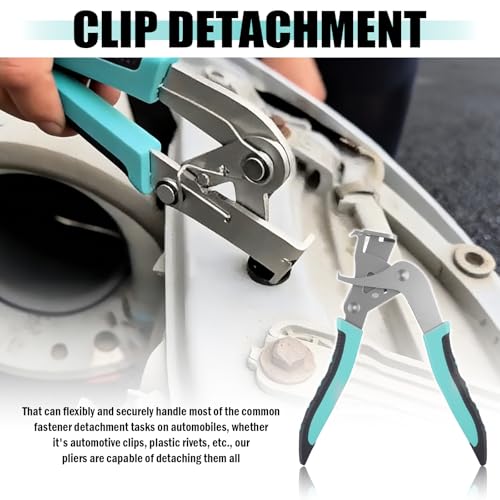 Upgraded Car Clip Pliers,Non-damaging Car Panel Clip Pliers with Spade Jaws & Labor-saving Spring Construction for Cars Clips,Versatile Cars Panel Clips Removal Plier