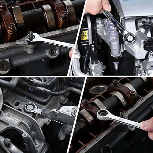 WORKPRO 22-Piece Ratcheting Combination Wrench Set, 72 Teeth, Combo Ratchet Wrenches Set with Organizer Box, Metric 6-18mm & SAE 1/4-3/4" - style: Regular & Polished
