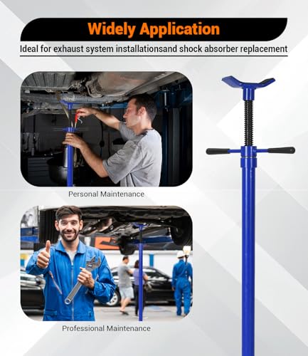 2PACK Underhoist Support Stand, 3/4 Ton Jack Stand, Under Hoist Stand for Vehicle Lifting & Support, 1655Lbs Capacity, Lifting from 38.4 to 75.4Inch, - color: Blue | Round Base