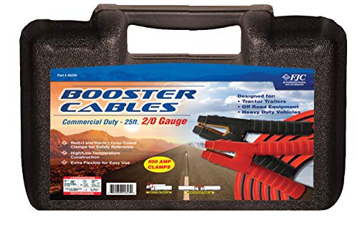 FJC 45255 1 Gauge Commercial Duty 25' Booster Cable - 800 amp