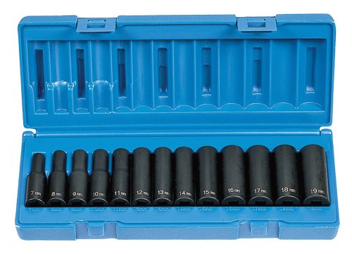 Grey Pneumatic (1213MD) 3/8" Drive 13-Piece Deep Metric Socket Set - style: 13 Piece Deep Metric Set