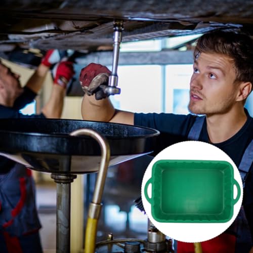 Oil Drain Pan Portable Oil Drip Catcher Tray for Car Engine Leakproof Pour Spout Lightweight Automotive Fluid Collector for Garage Maintenance 23.62 X 15.35 X 3.54 in